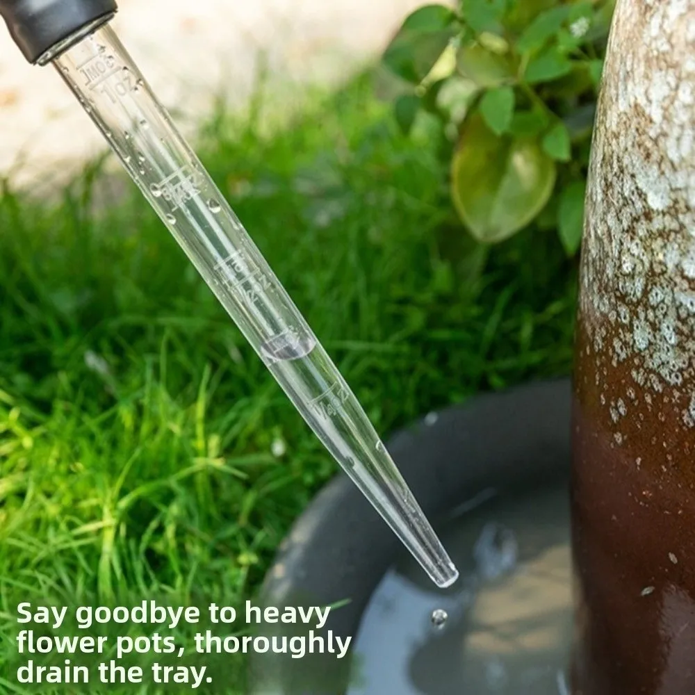 

Портативный пластиковый очиститель воды для растений, прозрачный со шкалой, сменник воды в аквариуме, съемный цветочный горшок, пипетки для уличных растений