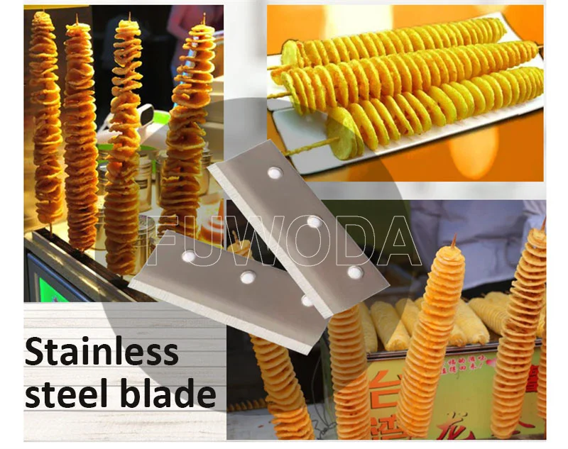 Automatic Stretch Tornado Potato Slicer 110/220v Electric Machine Potato Spiral Cutting Machine Potato Chips Machine
