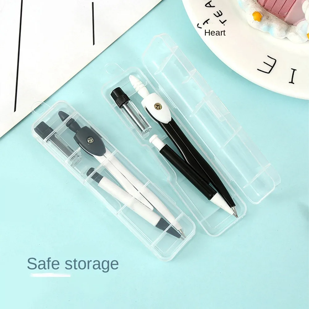 2pcs Exam Metal Compass Set Learning Math Geometry Student Pencil Compass Measuring Multi-functional Drawing Tool