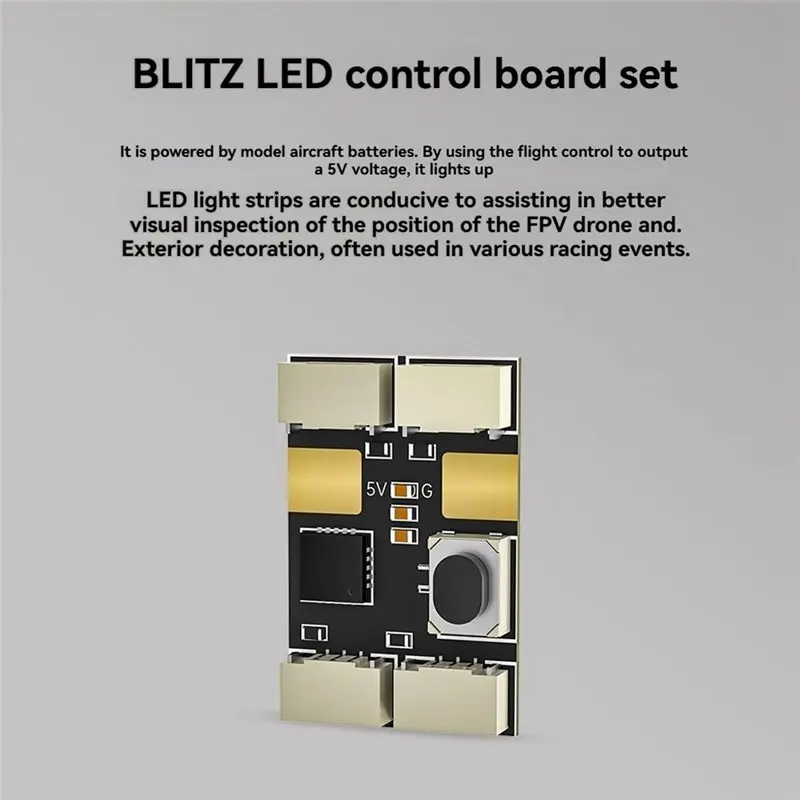 [NEW!A25P】 For FPV Drone Parts For Mach R5 Sport Compatible LED Strip Kit 48 LED Chips SH0.8 Terminal