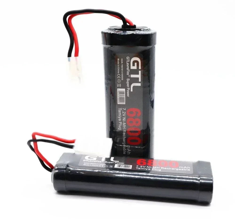 Batería para coche de control remoto, pila de 100% V, 7,2 mAh, Ni-Mh, opendessen power, 6800