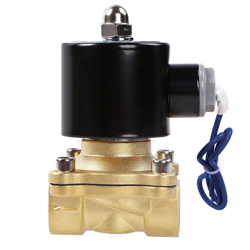 DN20 DN25 2W200-20 3/4  Normally Closed Brass AC220V DC12V DC24V Direct-acting 2/2 Way Electric Solenoid Valve Pneumatic Valve