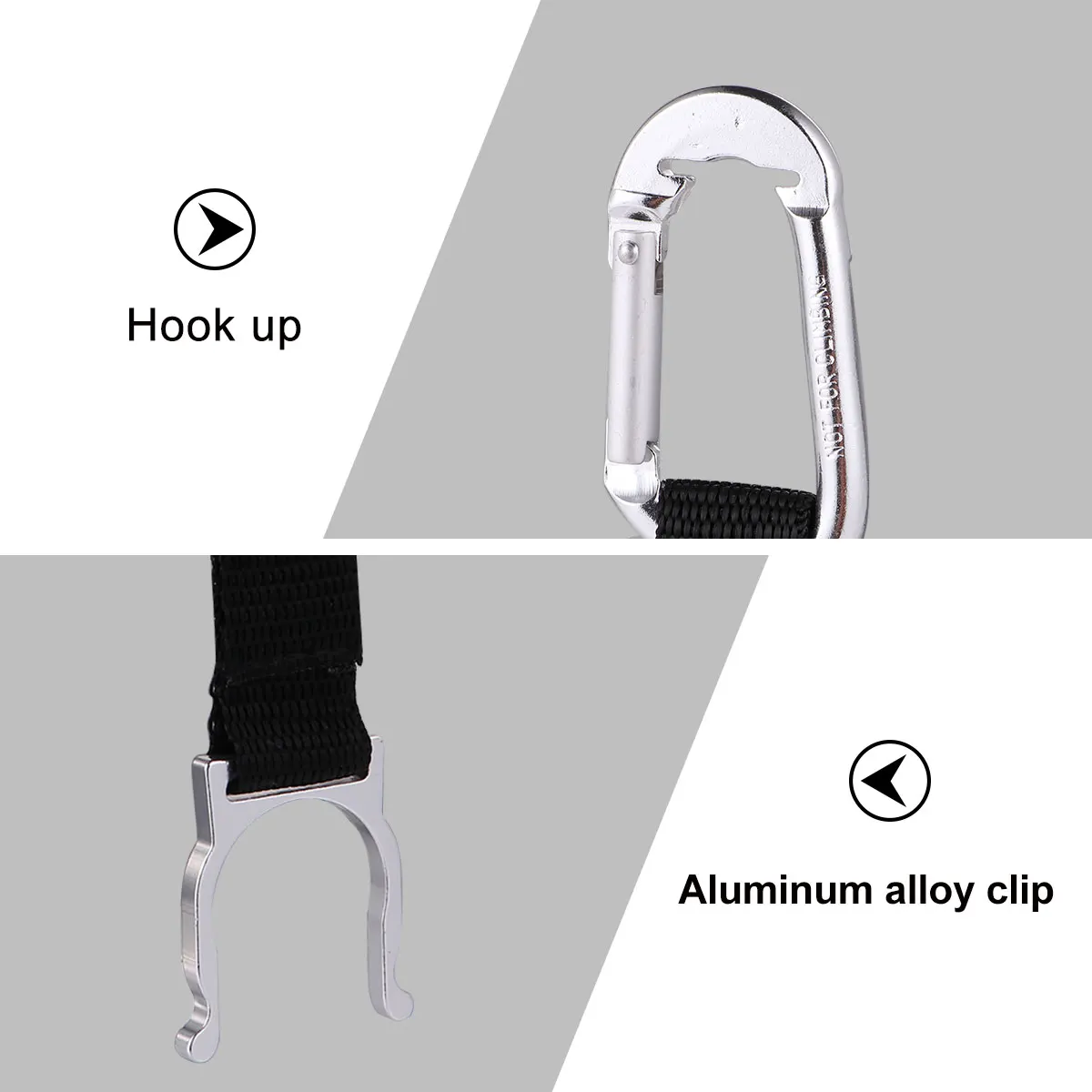 

5pcs Aluminum Alloy Water Bottle Holder Clip D-Shaped Portable Hanging Buckle For Bikes Motorcycles Tractors Belts Bags Space