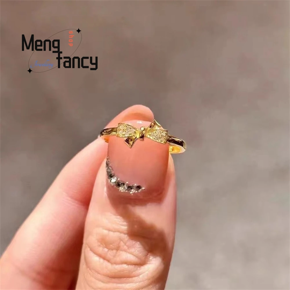 

New Bow Ring For Women Features A Niche Design With A Sense Of High-End, Light Luxury And Retro Elegance Fashion Jewelry Elegant