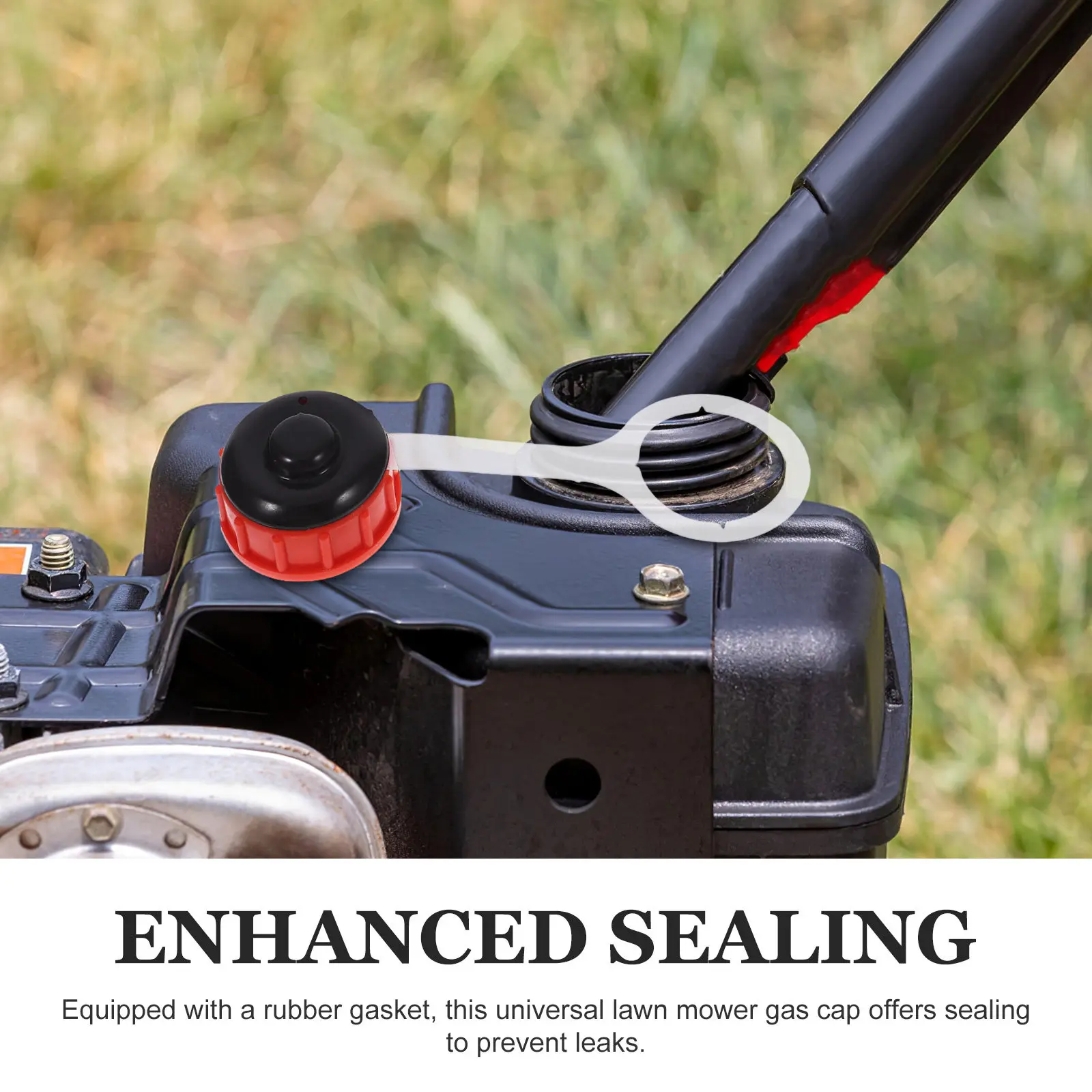 2Pcs Engine Gas Cap Rubber Seal Leak Proof Thick Design Universal Lawn Mower Replacement Cap Mower Gas Tank Caps