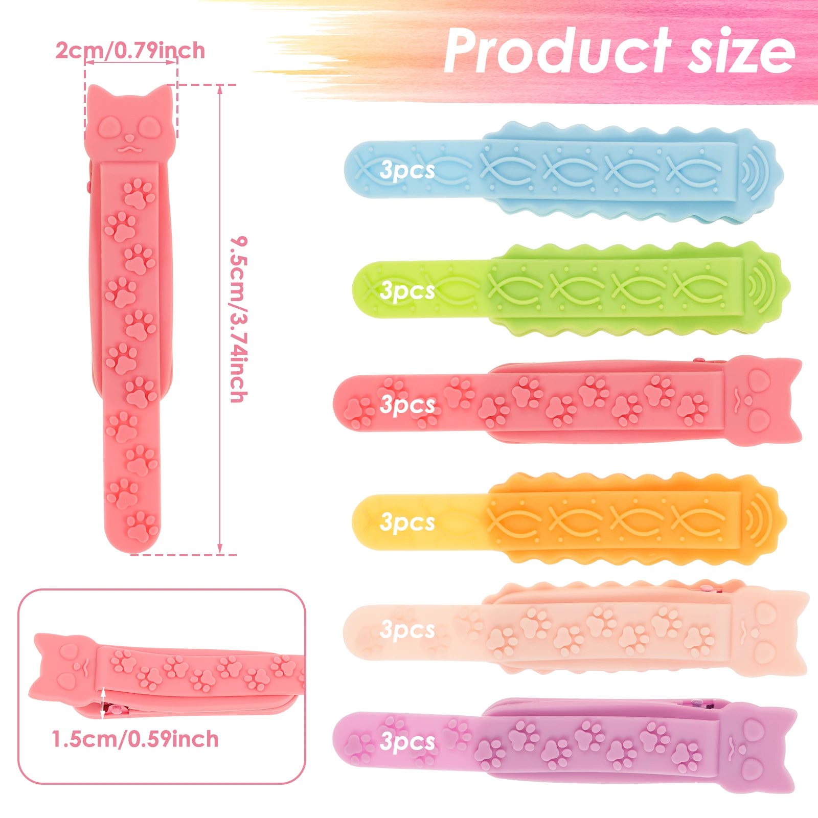 6/18Pcs Silicone Auto Bookmarks Page Marking Clip Precise Page Following Book Accessories for Organization and Identification