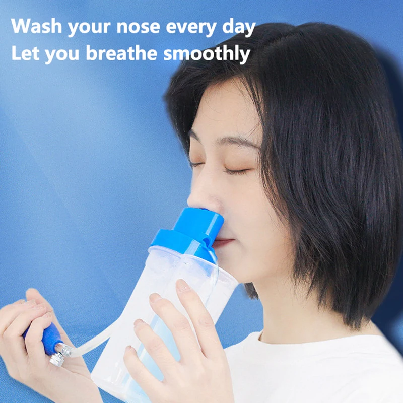 150ML Air Bag Nasal Irrigator Nasal Rinse Bottle Nasal Wash Cleaner Nose Protector Avoid Allergic Rhinitis Adults Children Neti