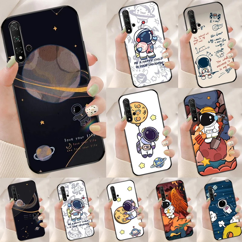 Astronaut Spaceship Case For Huawei Honor 70 50 X8 X9a Magic5 90 Lite P20 P30 P40 P60 Pro P Smart Nova 5T Cover