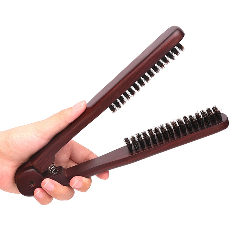 Escova Alisadora de Cabelo com Placas Duplas para Estilização Suave Design Portátil