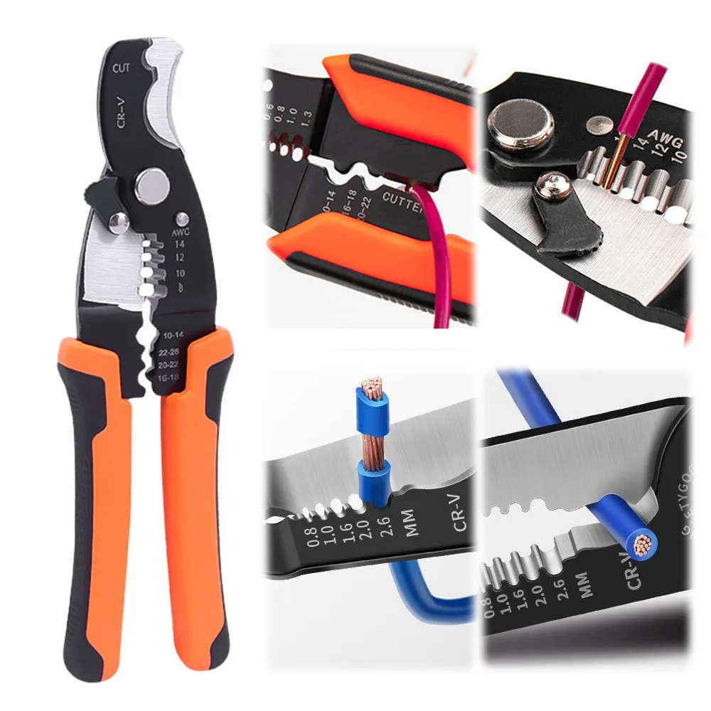 

4 In 1 Wire Stripper Special Wire Pliers Tool Electric Cable Stripping Cutting Cable Stripper and Crimping Peeler Hand Tools