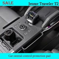 Fit for JETOUR Traveler T2 2023-2024 Car Central Control Storage Box Wireless Charging Pad Water Cup Coaster Car Interior Parts