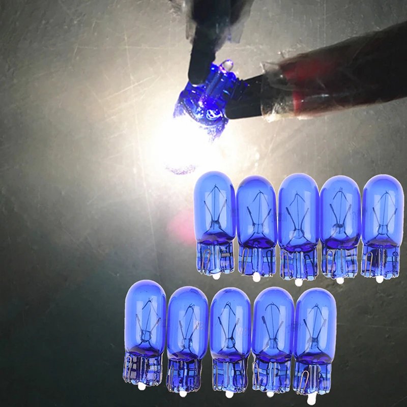 Picture 3: 10Pcs Car T10 Halogen w5w 168 Wedges 12V 5W xenon Signal Lamp 6000K White Instrument Light Reading Light Clearance Lamp