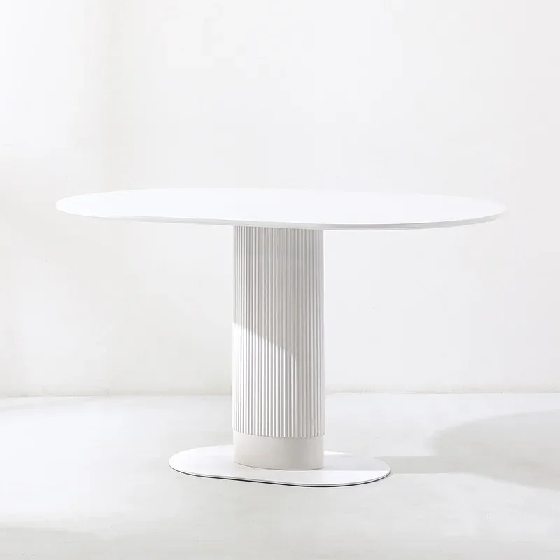 

Nordic Roman dining table small apartment home negotiation modern living room meeting guests casual simple cream style Internet