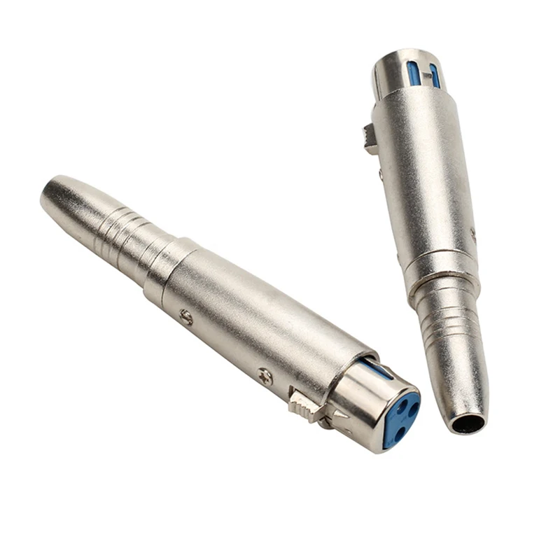 Metal XLR 3 Pin Male to 6.5mm 1/4 Inch 6.35MM Female Jack Adapter Mono Audio Microphone Speaker Cable Connector