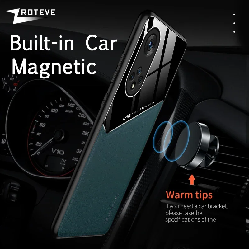 Honor50 Case Zroteve PU Leather Car Magnetic Hard PC Cover For Huawei Honor 50 70 90 Pro Honor70 Honor90 Lite 5G Phone Cases