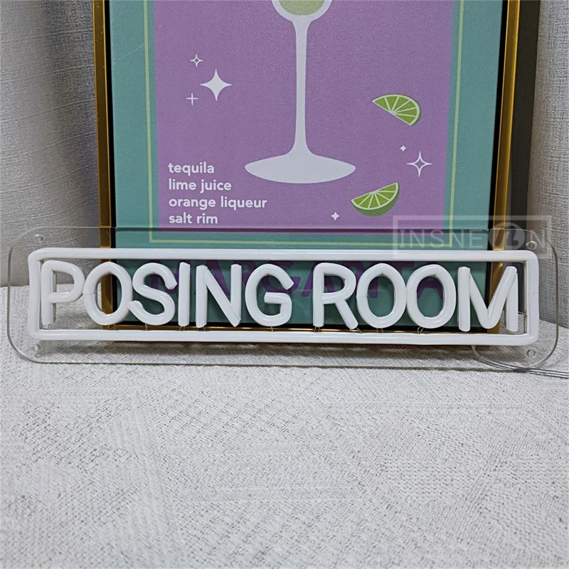 Posing Room Neon Light Sign, USB Connection Decoration, Neon Signs for Bedroom, Bar, Store, Hotel Club, Wall Art Decoration