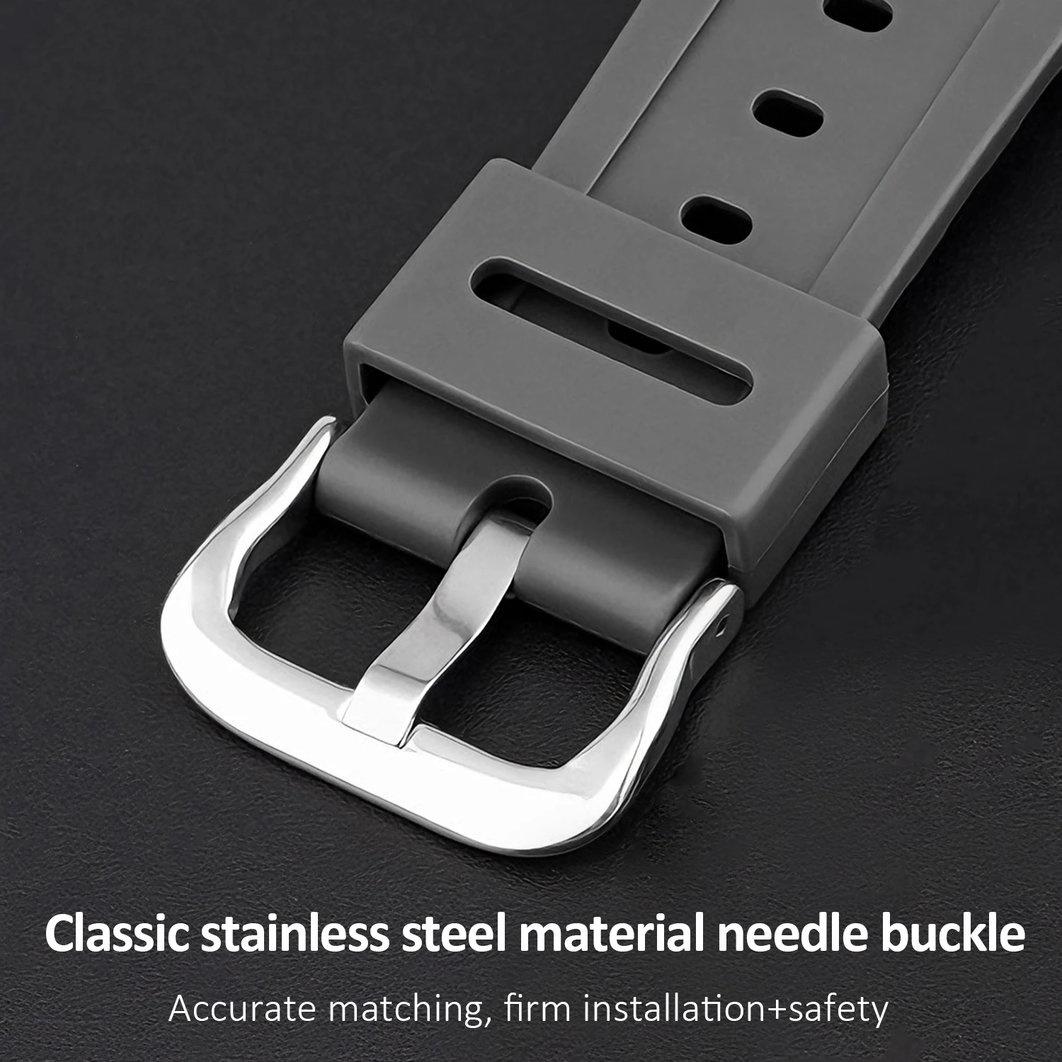 For DW5600 DW6900 DW9052 GA110 Classic Silicone Belt Bracelet Watchband Pure Color Waterproof Anti-Scratch Watch Strap