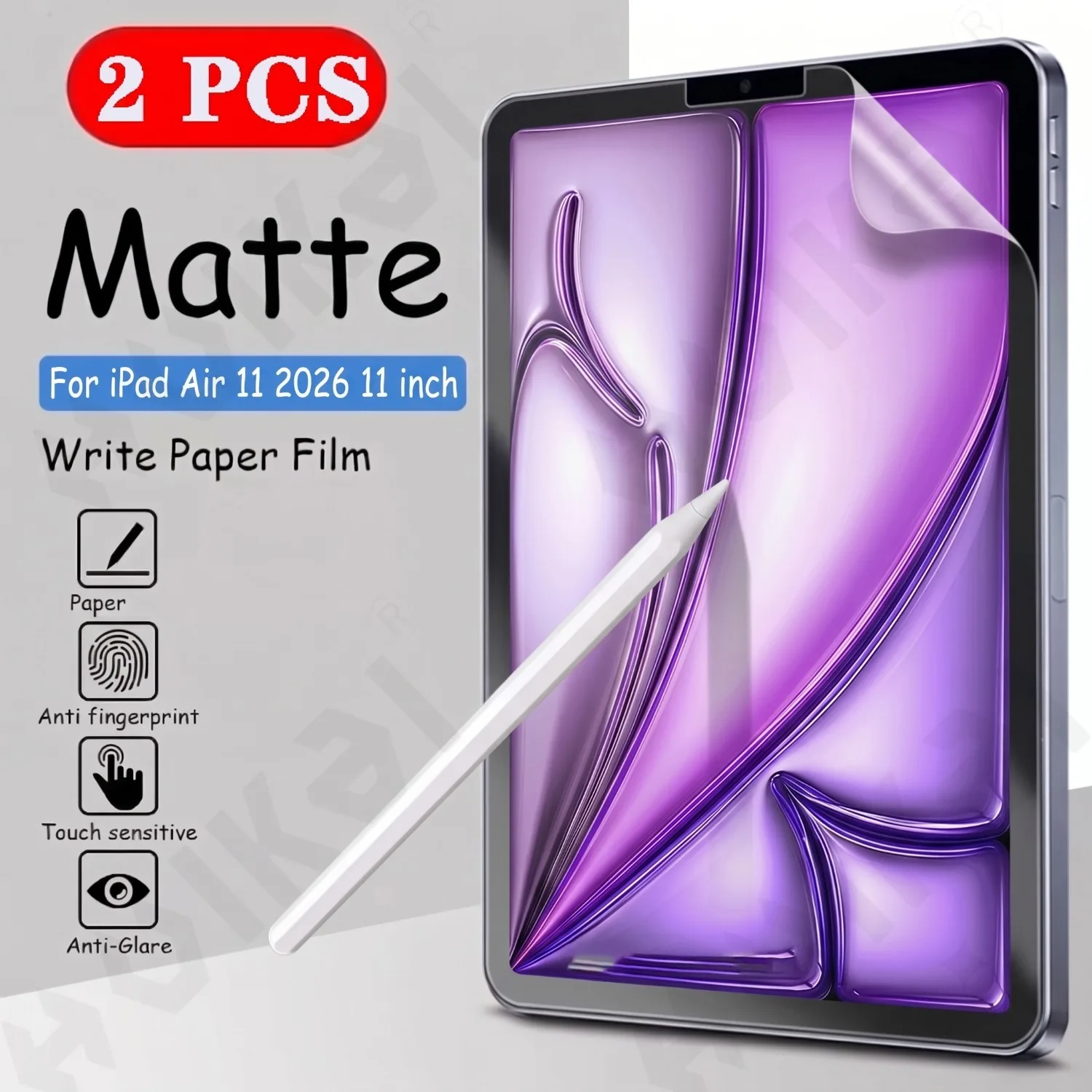 2 Pcs Paper Feel Screen Protector For iPad Air 11 2026 Matte PET Film Drawing Writing Anti Glare Anti Fingerprint Scree