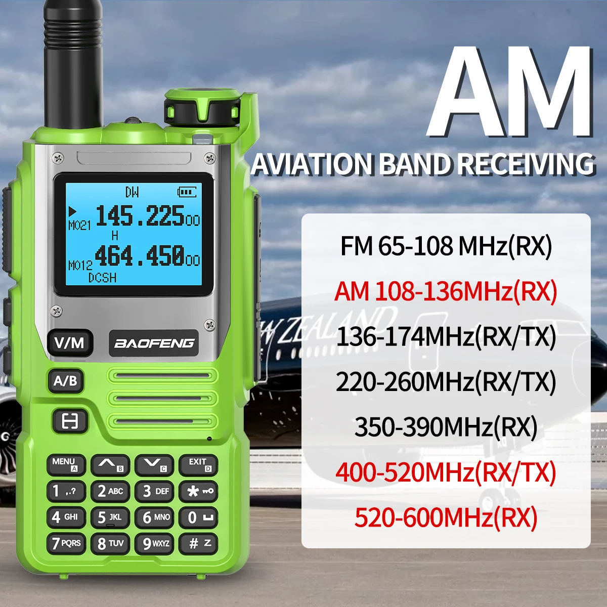 Baofeng UV-K61 워키토키 전문 UHF VHF 무선 복사 주파수 C타입 충전기, 999CH 풀 밴드 NOAA UV-5R 햄 라디오