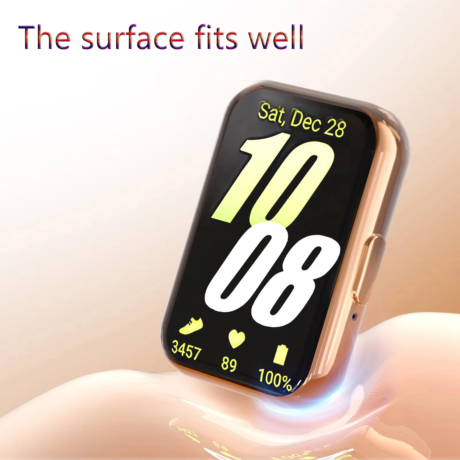 Soft TPU Case for Samsung Galaxy Fit 3 Watch All-around Screen Protector Bumper for Samsung Fit 3 Accessories Protective Cover