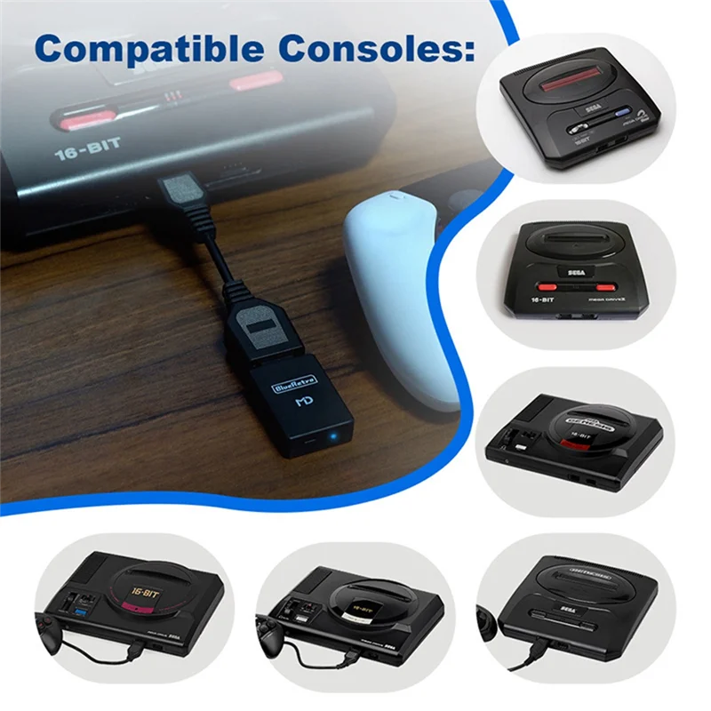 

A34M-адаптер беспроводного контроллера для Mega Drive Sega Genesis Wii Switch PS3 PS4 PS5 One Игровая консоль