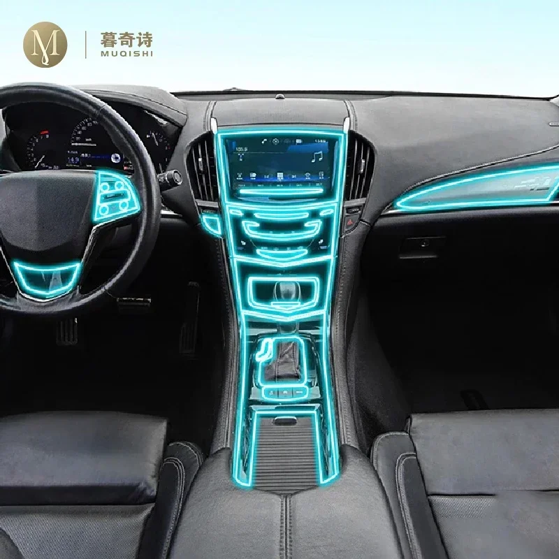 

For Cadillac ATS 2014-2022 Car Interior Center console Transparent/Matte TPU Protective film PPF Anti-scratch Repair film refit