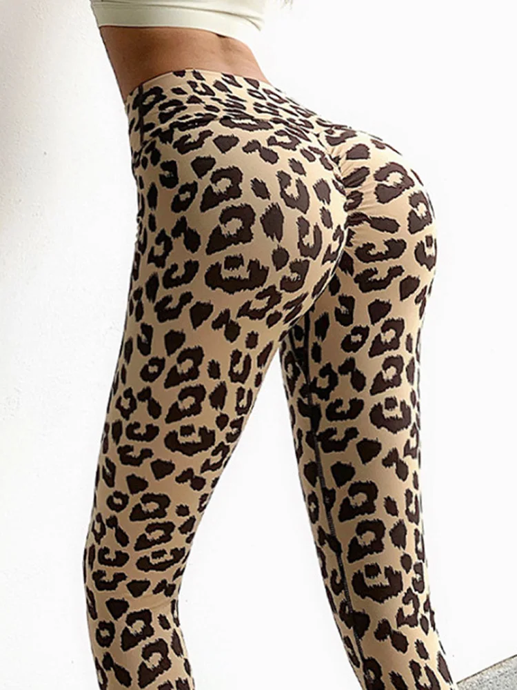 Leggings léopard taille haute pour femmes, collants d\'entraînement doux, tenues de fitness, pantalons de yoga, vêtements de sport assiste, nouveau