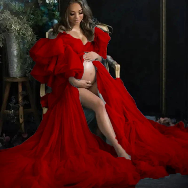 Vestido de maternidad 3d para sesión de fotos, falda Nova Mama, vestido de maternidad africano americano para mujeres embarazadas