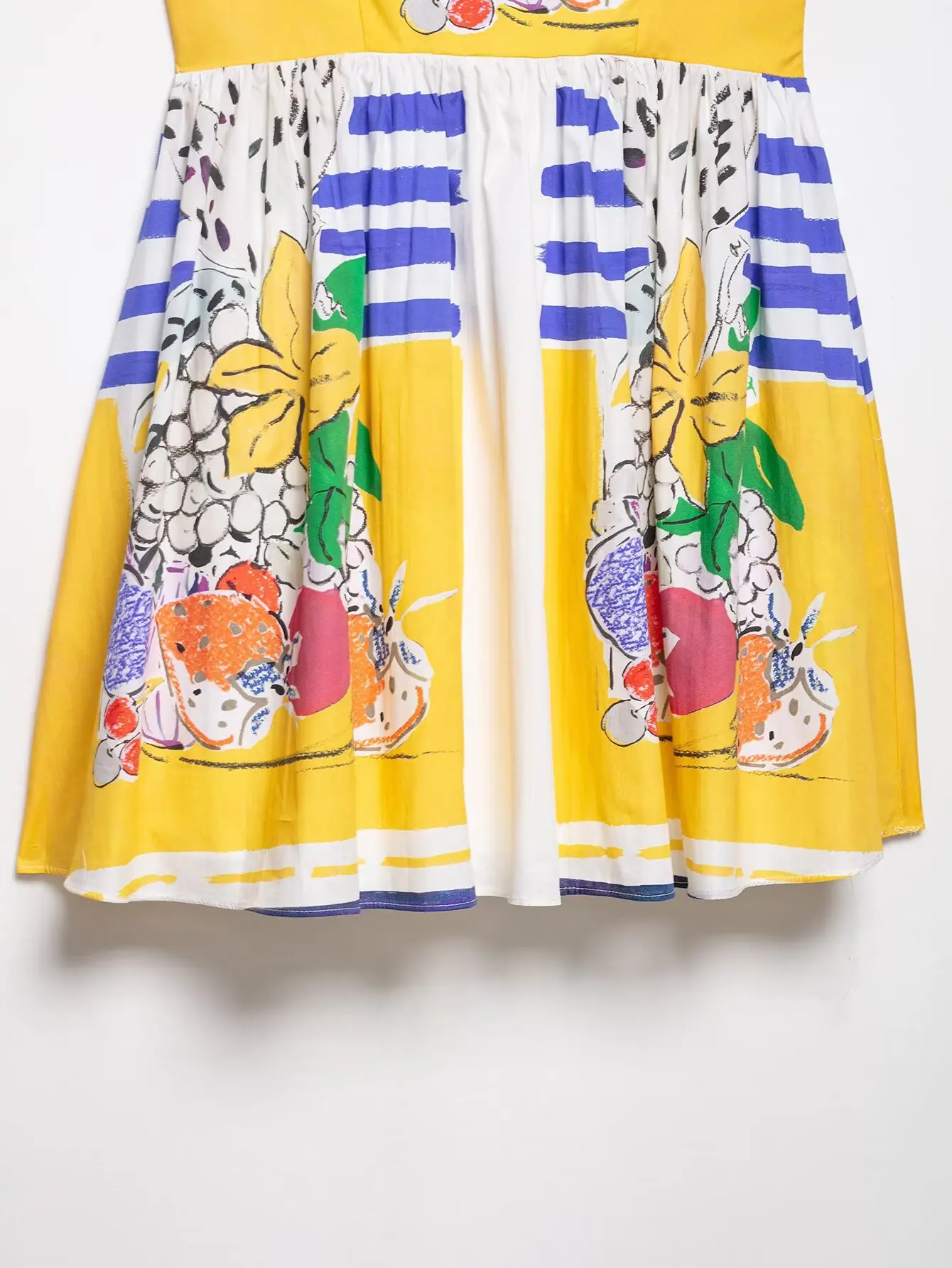 Zevity 2025 Donne Sexy Estate Frutta Patchwork Stampa Mini Sling Dress Femminile Chic Cerniera Laterale Casual Sottile Del Partito Abiti DS9305