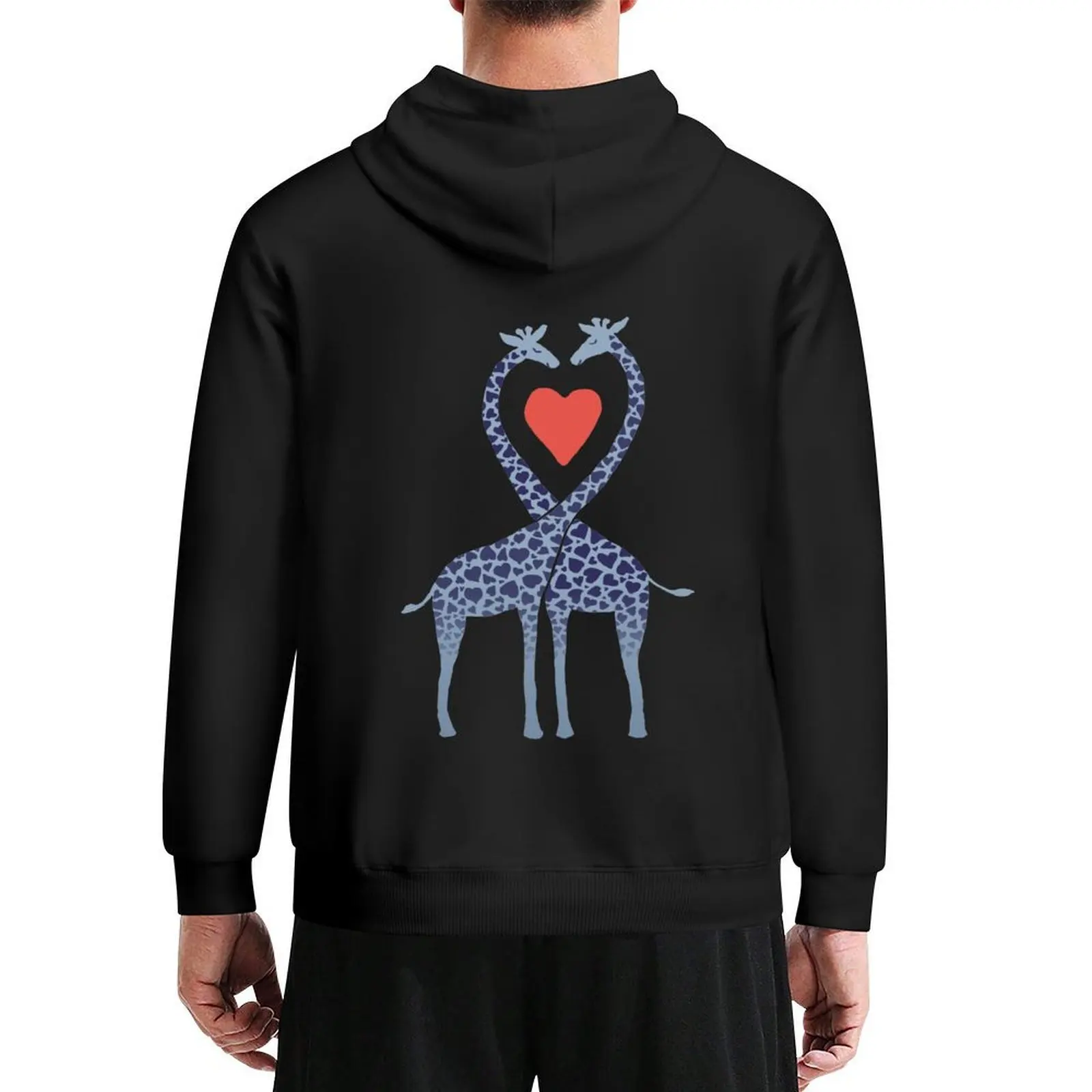 

Giraffes in Love - A Valentine's Day Illustration Hoodie men's winter sweater anime clothes blouse hoodies and sweatshirts new