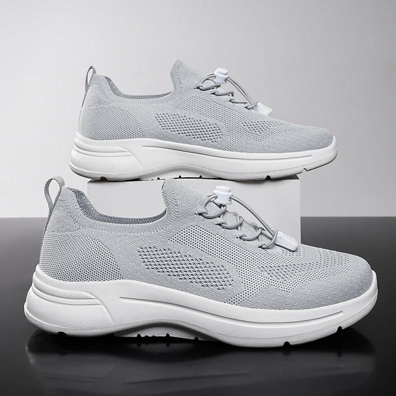 أحذية مشي كاجوال للرجال خفيفة الوزن ونعل ناعم مريح وجيد التهوية أحذية رياضية شبكية للرجال أحذية رياضية غير قابلة للانزلاق للرجال المدربين