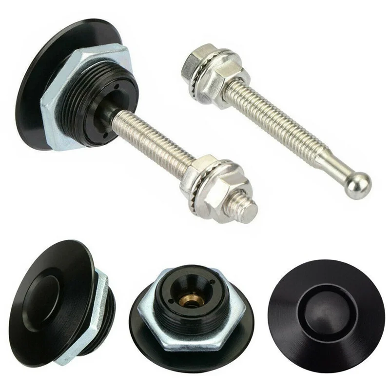 Universal Push Button Billet Quick Release Befestigungen Set Racing Auto Frontschürze Haube Pin Motor Motorhaube Lock Latch Clip Body Kit