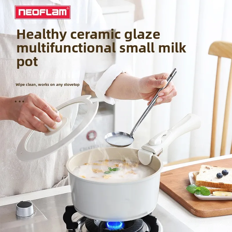 Ceramic non-stick pan Removable handle Wok Fried soup  Stacked pan