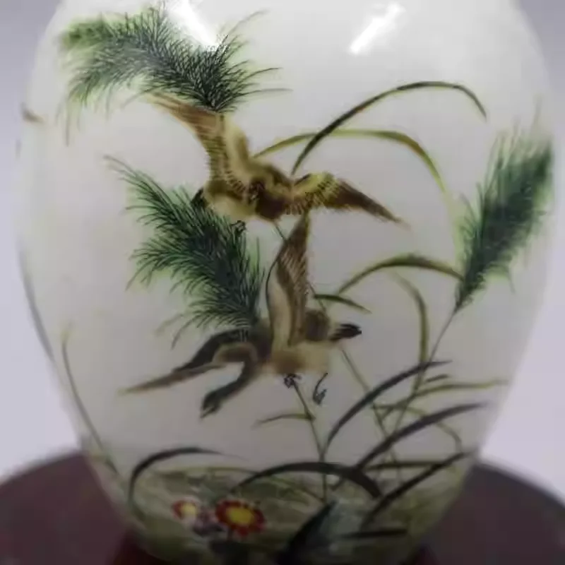 Retro China Brush Washer Ceramic Antique Calligraphy Desk Decor Vintage Ornament