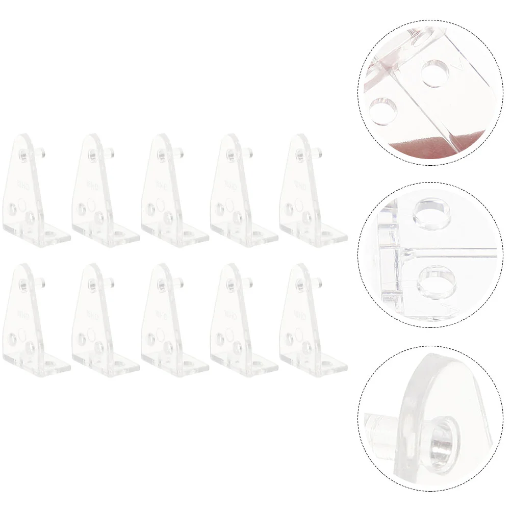 

10 Pcs Shutter Bracket Excellent Workmanship Blinds Clear Bottom Hold Clips for Plastic Color Sturdy down Accessories Rail