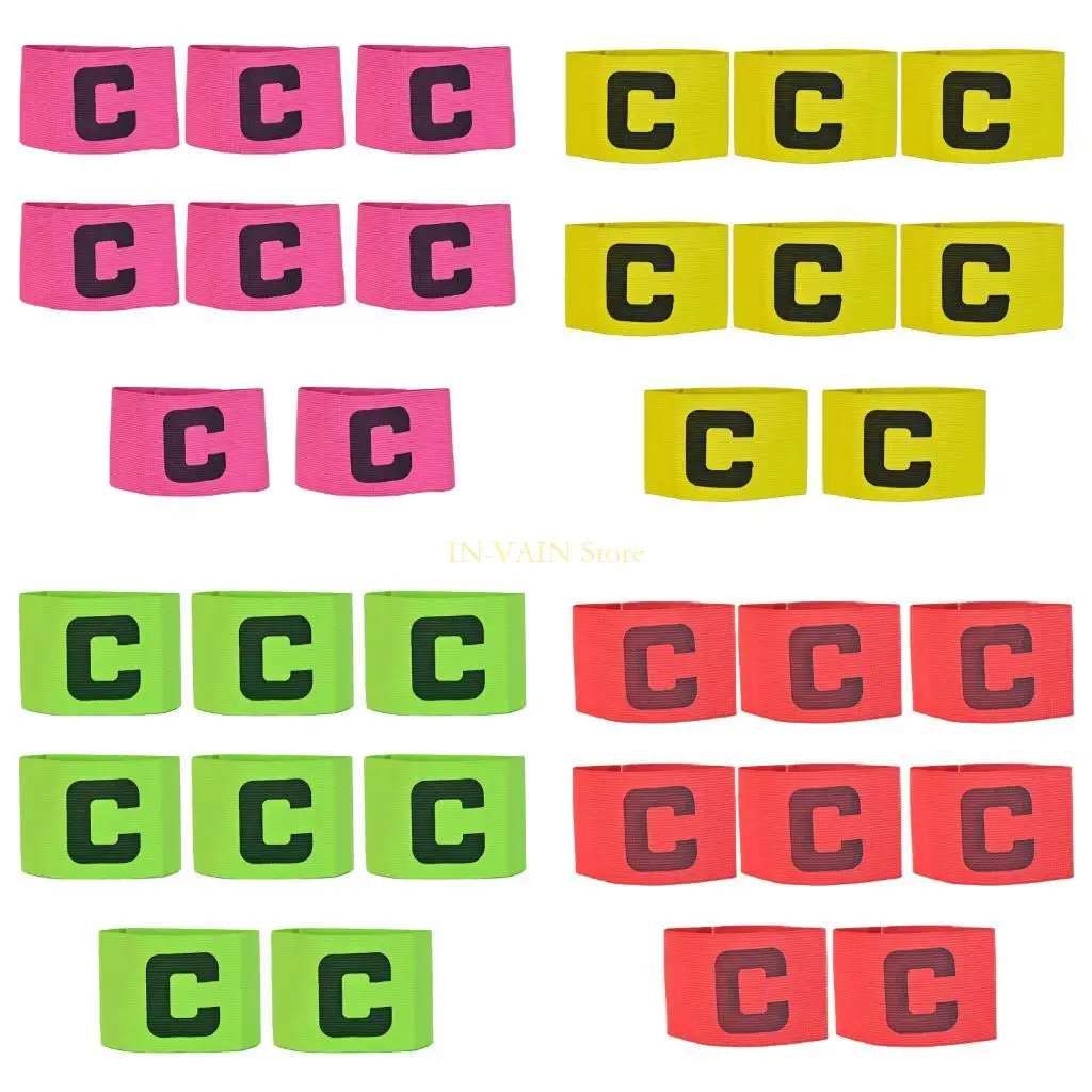 

M5TC 8pcs Soccer Football Captain Капитан повязки Регулируемые спортивные спортивные капитан -капитан -капитан Арм