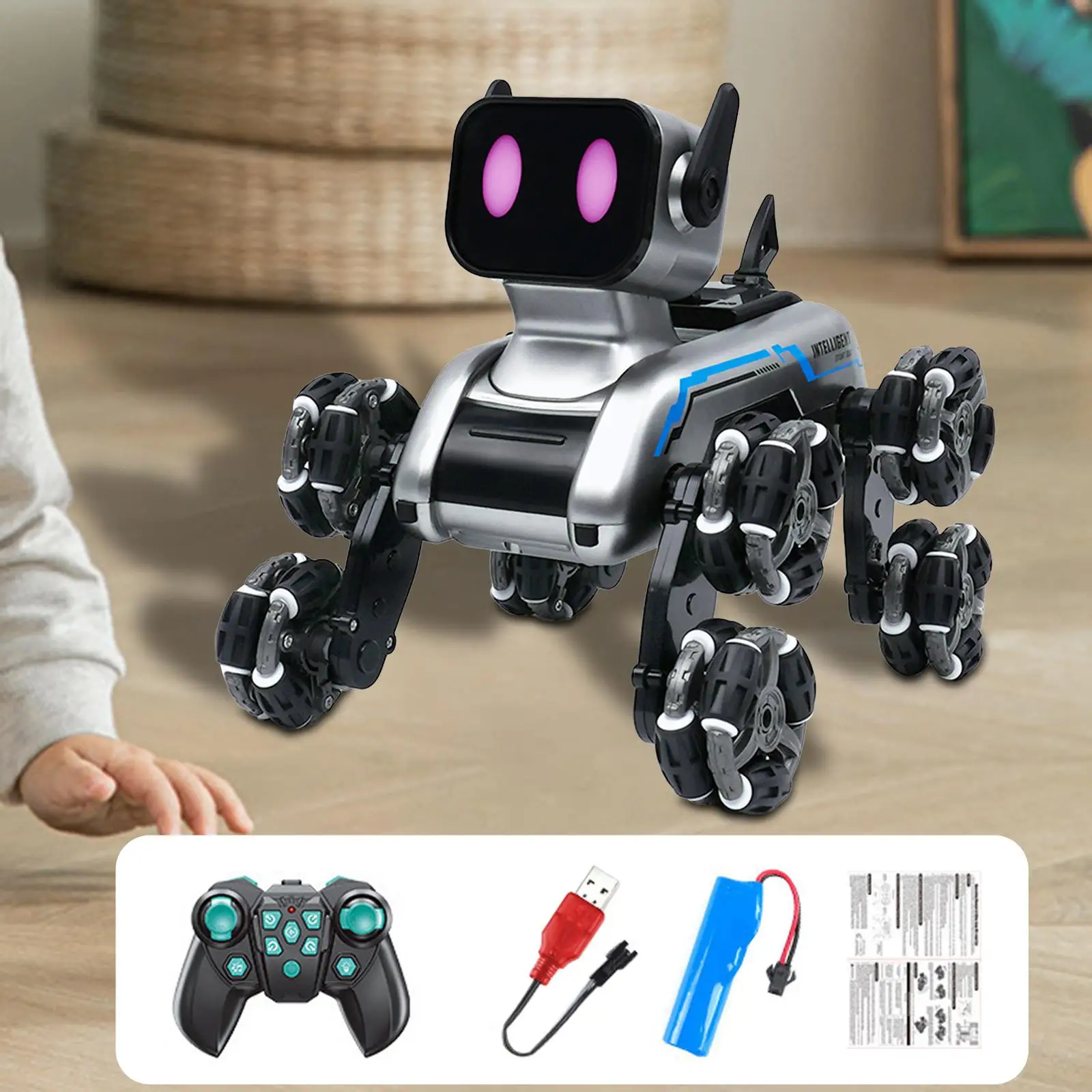 Smart Robot Dog Toy para adultos, brinquedo RC, controle remoto, meninos e meninas