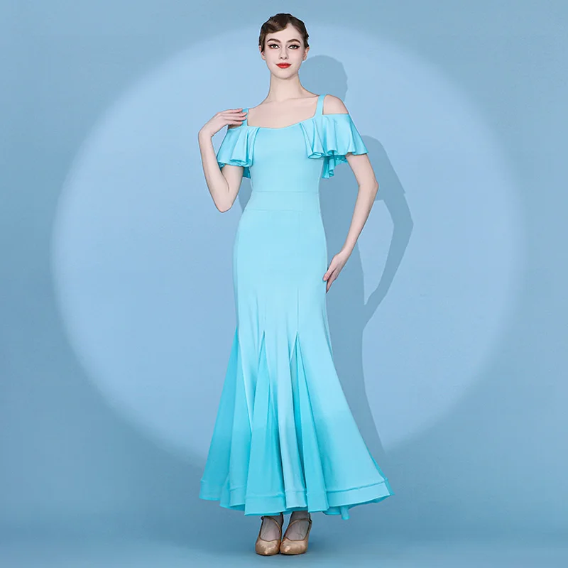 Newest style Ballroom Dance Skirts Women Waltz Tutu Long Skirt Flamenco Dancing Costumes Practice Wear Modern Dance Clothing