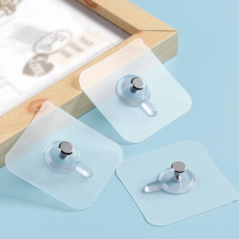 

Effective Plastic Metal Hooks Strong Holders For Renters Home Decors 10Pieces