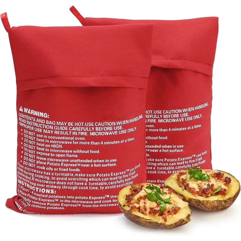 Microwave Potato Bag Reusable Microwave Potato Cooker Bag Baked Potato Cooker Perfect Potatoes 4 Minutes Baked Potato Make Tools