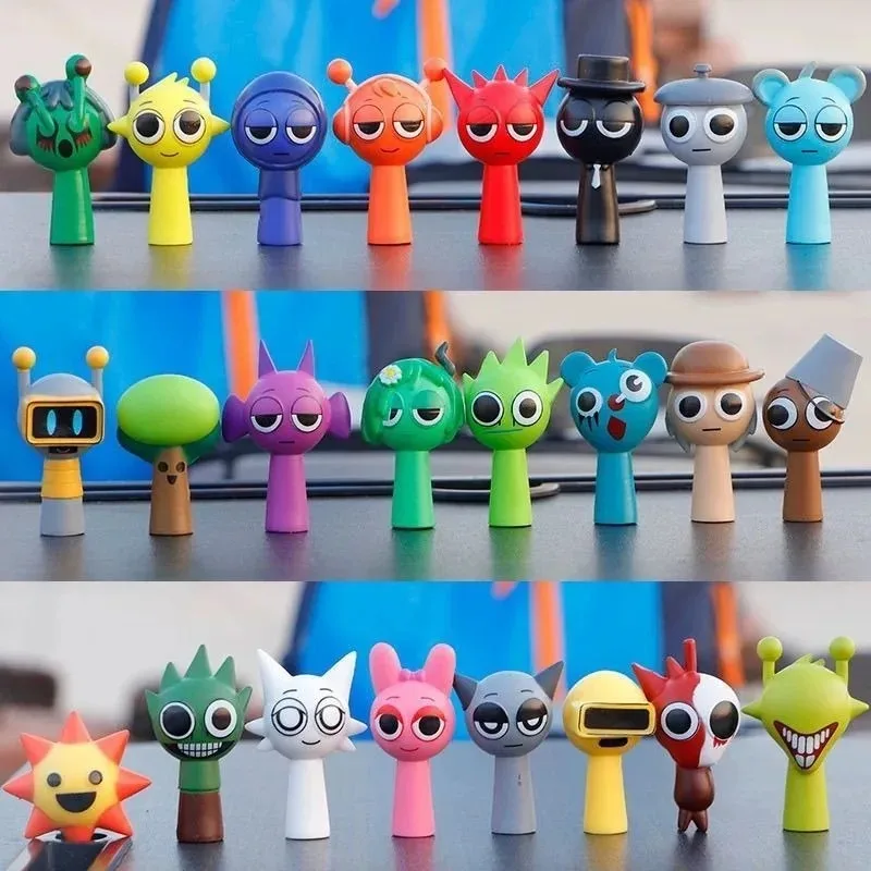 5cm 24 teile/satz Anime Spiel Sprunki Mini Figur Blind Box PVC Modell Spielzeug Sprunki PVC Action Figure Modell Kinder puppen Geschenk