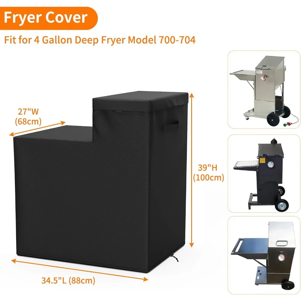 

Прочная водонепроницаемая крышка для фритюрницы с защитой от УФ-излучения, совместимая с емкостью 4 галлона