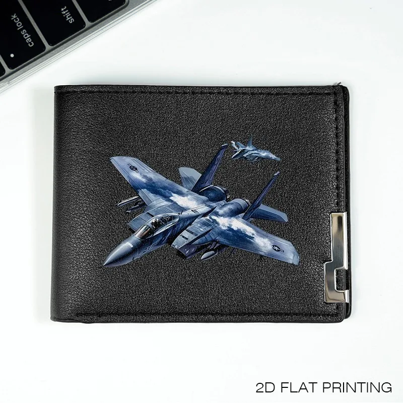 戦闘機デザイン メンズ スリムウォレット PUレザー 軽量 耐久性 ビジネススタイル 日常使い モダン ミニマリストルック