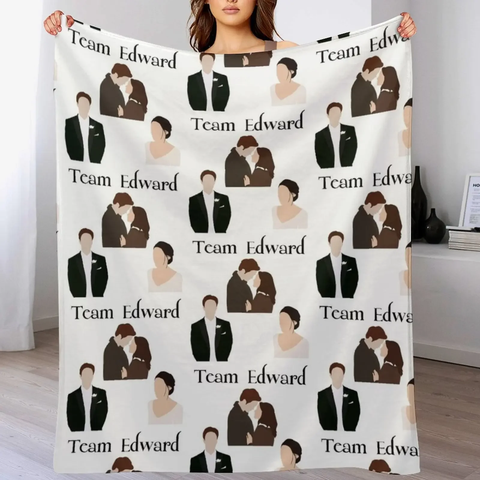 Team Edward stickers pack twilight Throw Blanket Air Conditioner Soft Blanket for Office Home