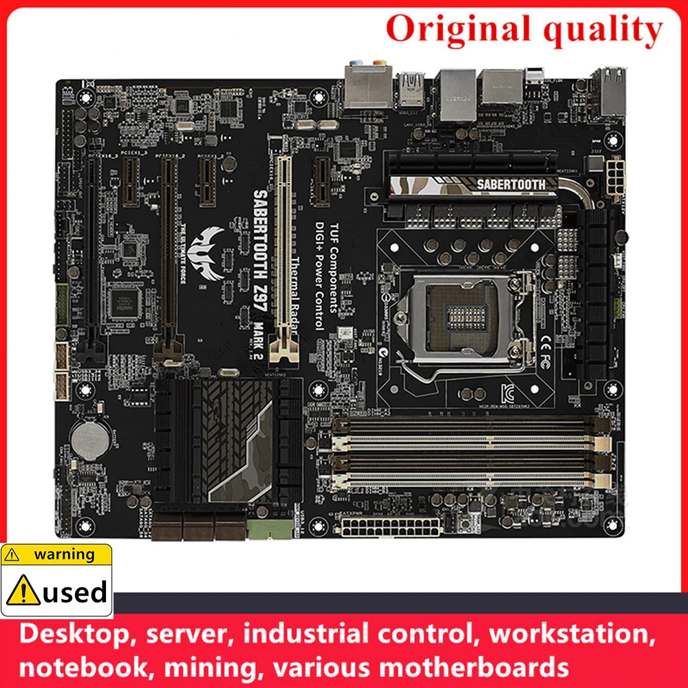 For SABERTOOTH Z97 MARK 2 Motherboards LGA 1150 DDR3 32GB ATX Intel Z97 Overclocking Desktop Mainboard SATA III USB3.0