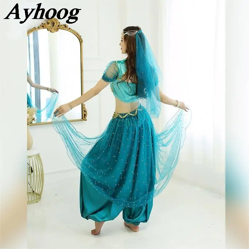 الكبار بوليوود الهندي ملابس الرقص النساء مهرجان الأميرة العربية الرقص الشرقي زي هالوين الياسمين الأميرة يتوهم الزي #5
