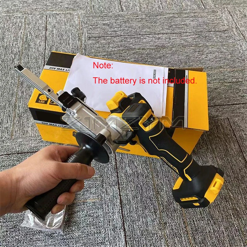 DCM200 Belt Grinder Brushless Motor Rotating Cordless Belt Sander Multifunctional Power Tools 20V 700W 600-1700m/min 13x457mm