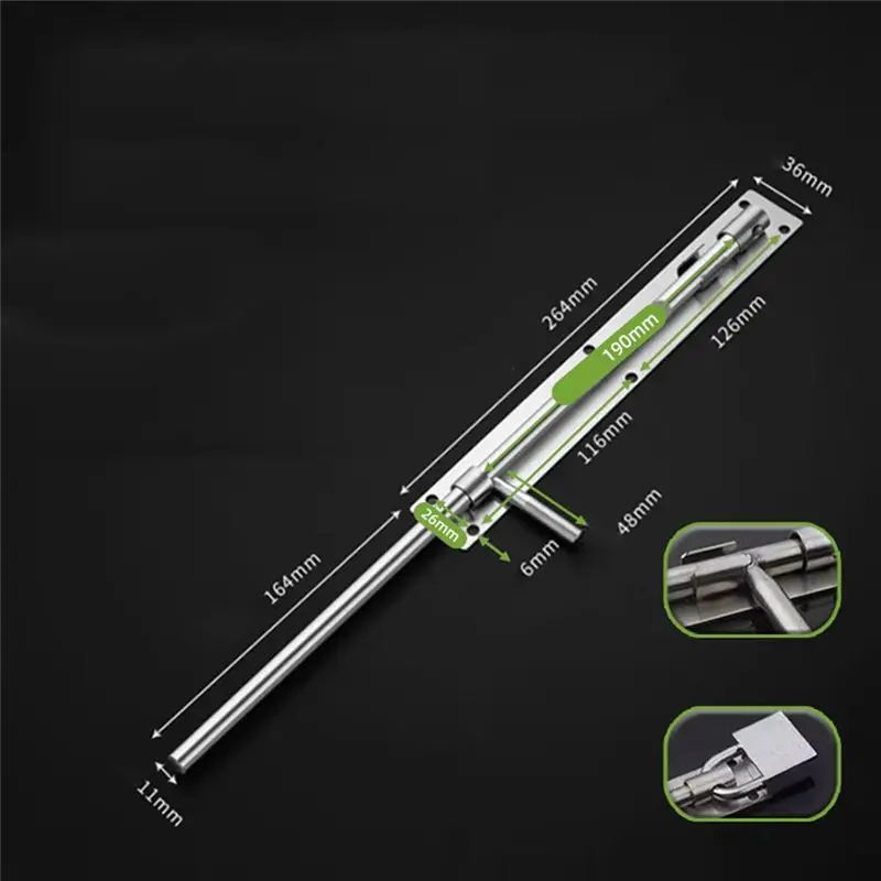 ABKJ-Deadbolt French Door Lock Latch Barn Locks And Latches Gate Hardware Slide For Wooden Fence Window Security Bars
