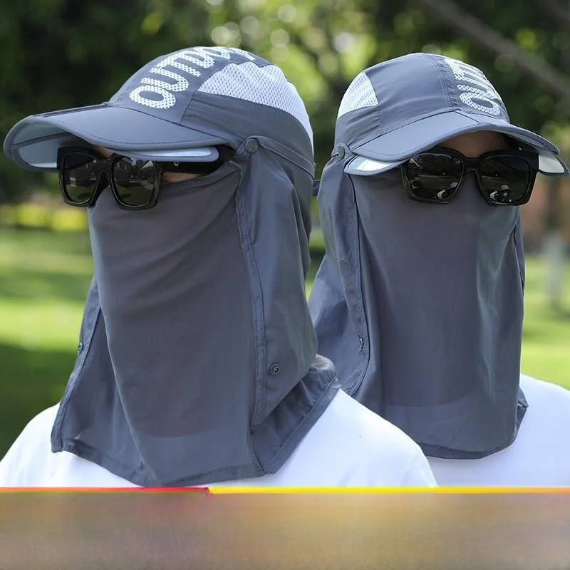 

Outdoor Fishing Cap Men's Breathable Sun Protection Hat Full Face Mask Face Covering UV Protection Sunshade Cap for Men