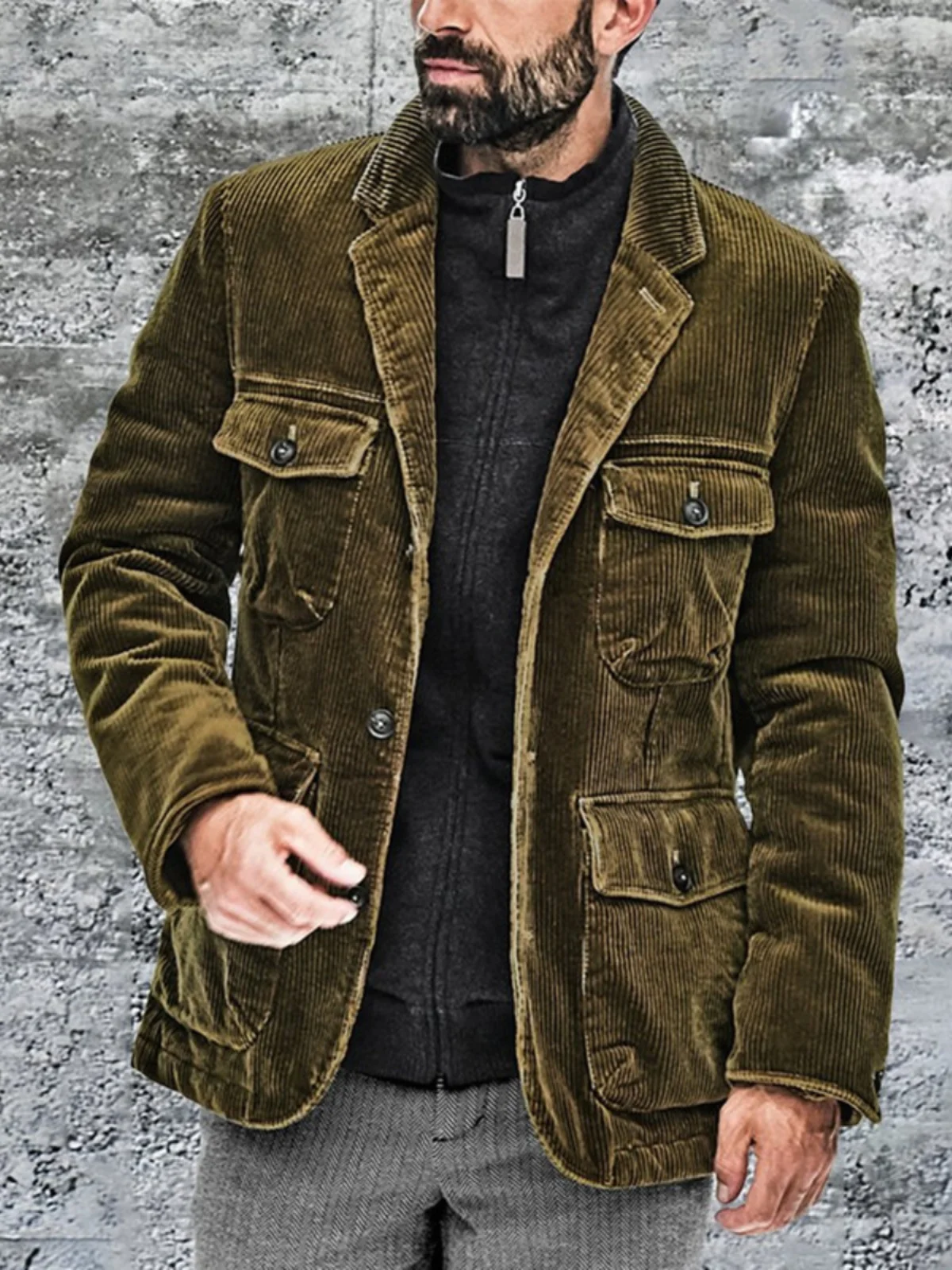 

Ретро Personali, весенне-осенняя длинная куртка-свек с дизайном и воротником-стойкой, мужская одежда, трансграничная ulari